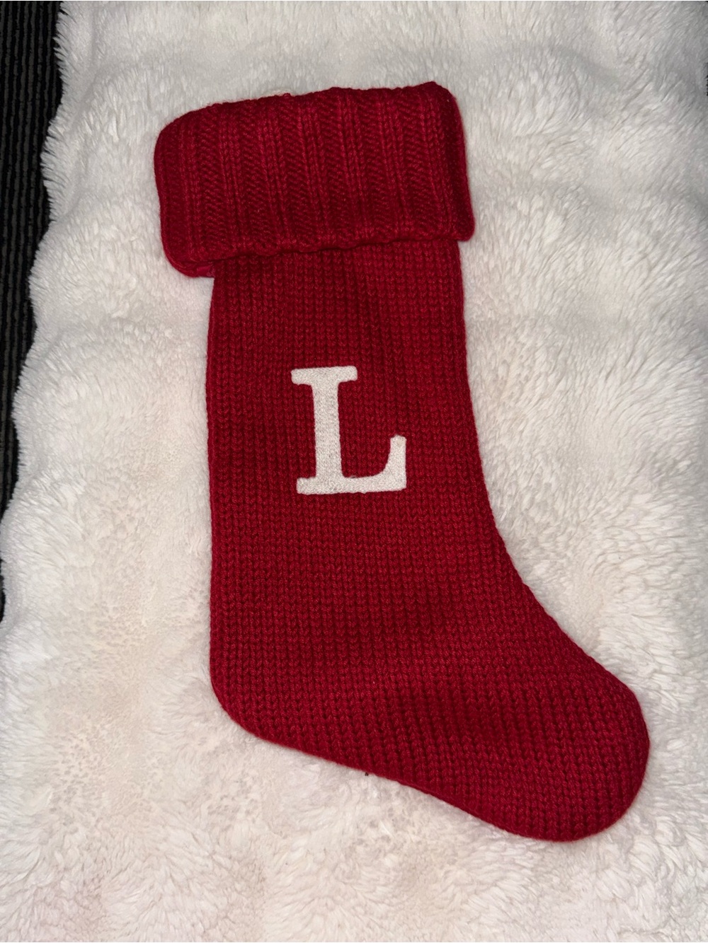 ‘L’ Wondershop Red Christmas Stocking